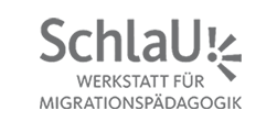 Logo SchlaU-Werkstatt – für Migrationspädagogik